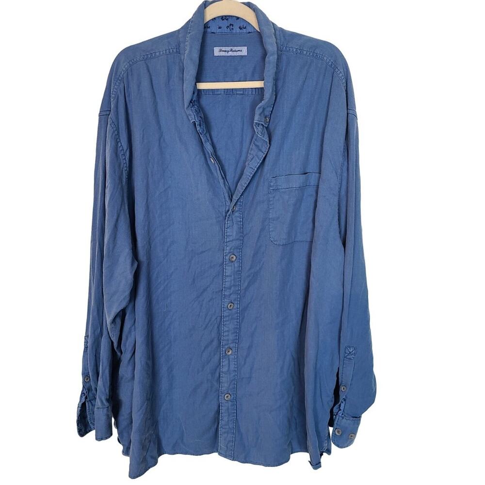 Tommy Bahama Mens Button Down Shirt Sz 3XLB Preppy Minimalist Resortwear Travel
